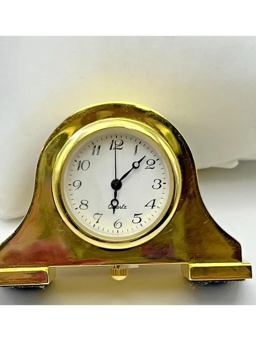 Clocks mini desk two pcs.  One in silver frame and one mantle style, both work